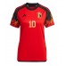 Günstige Belgien Eden Hazard #10 Heim Fussballtrikot Damen WM 2022 Kurzarm